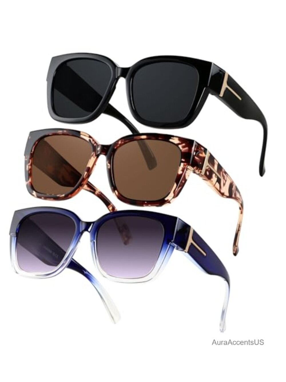 Polarized Fit Over Glasses Sunglasses Oversized Square UV400 TR90